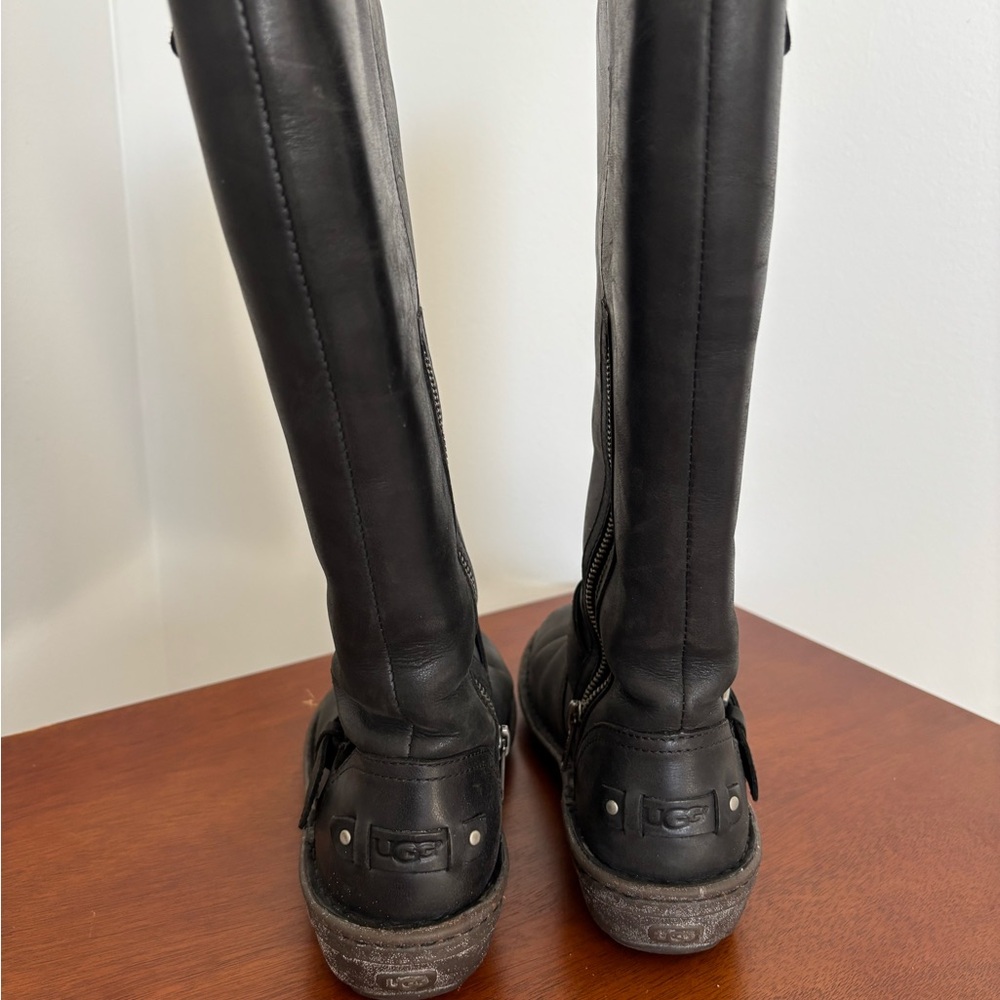 Ugg Black Leather Boots - Picture 3 of 5
